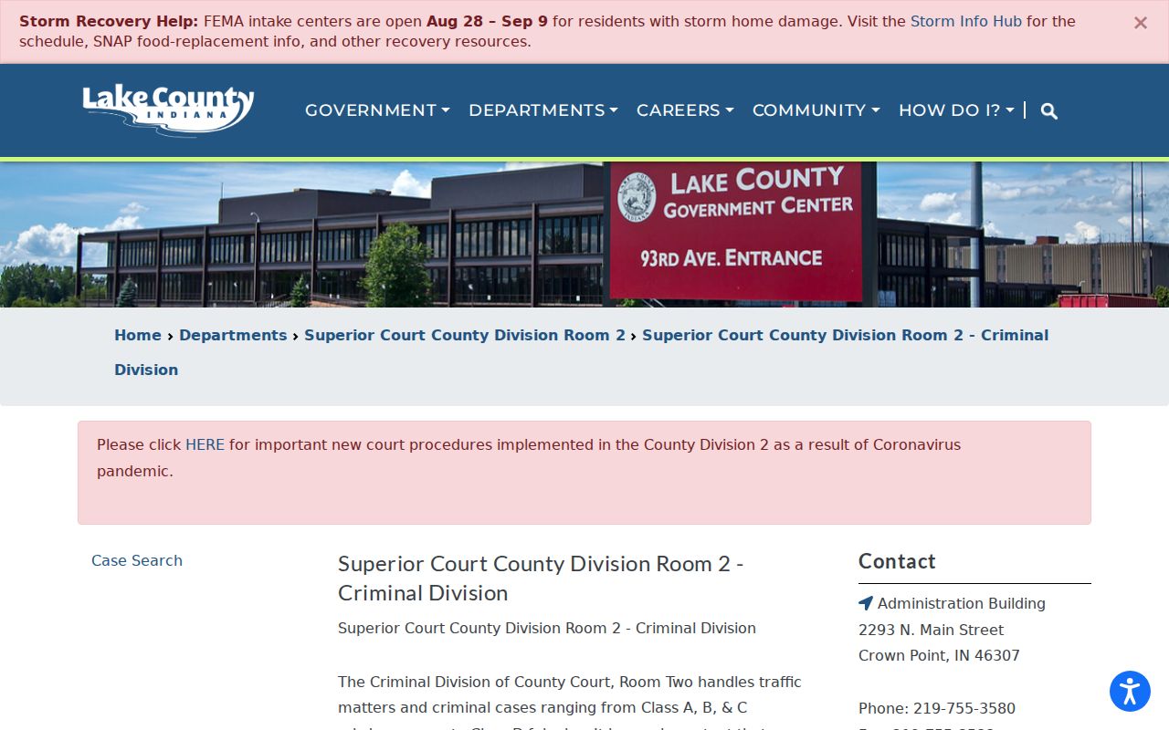 Lake County Division 2 failure-to-appear and license suspension information